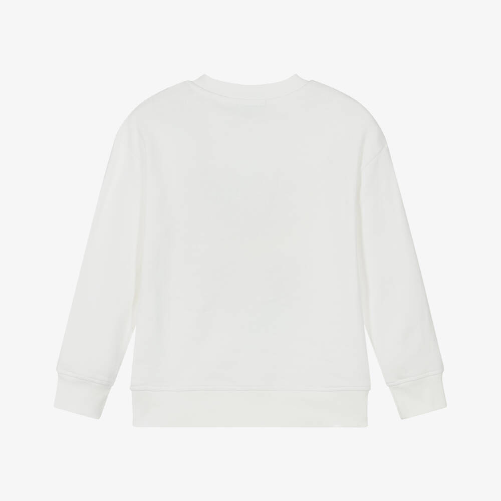 Stella McCartney Kids-Boys Ivory Cat Graphic Sweater | Childrensalon Outlet