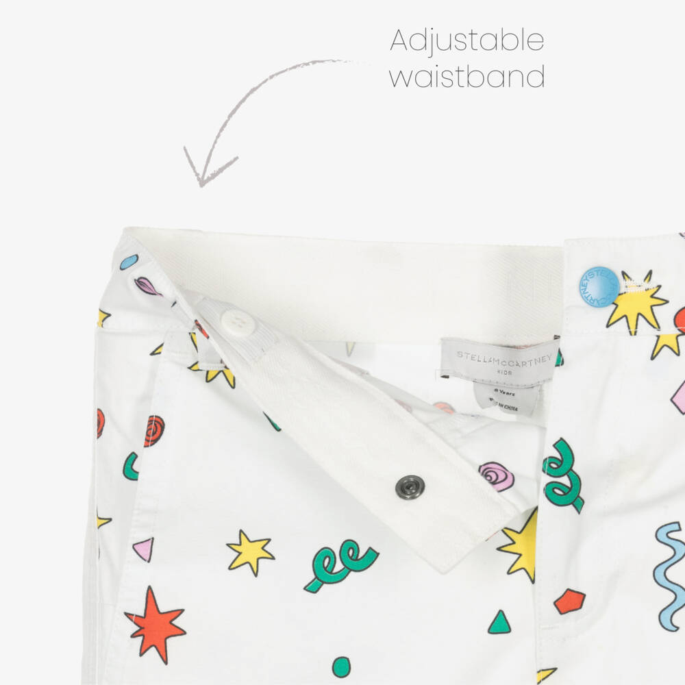 Stella McCartney Kids-Кремовые шорты с узором конфетти для мальчиков | Childrensalon Outlet