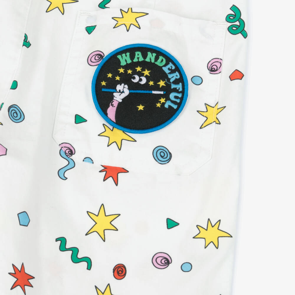 Stella McCartney Kids-Кремовые шорты с узором конфетти для мальчиков | Childrensalon Outlet