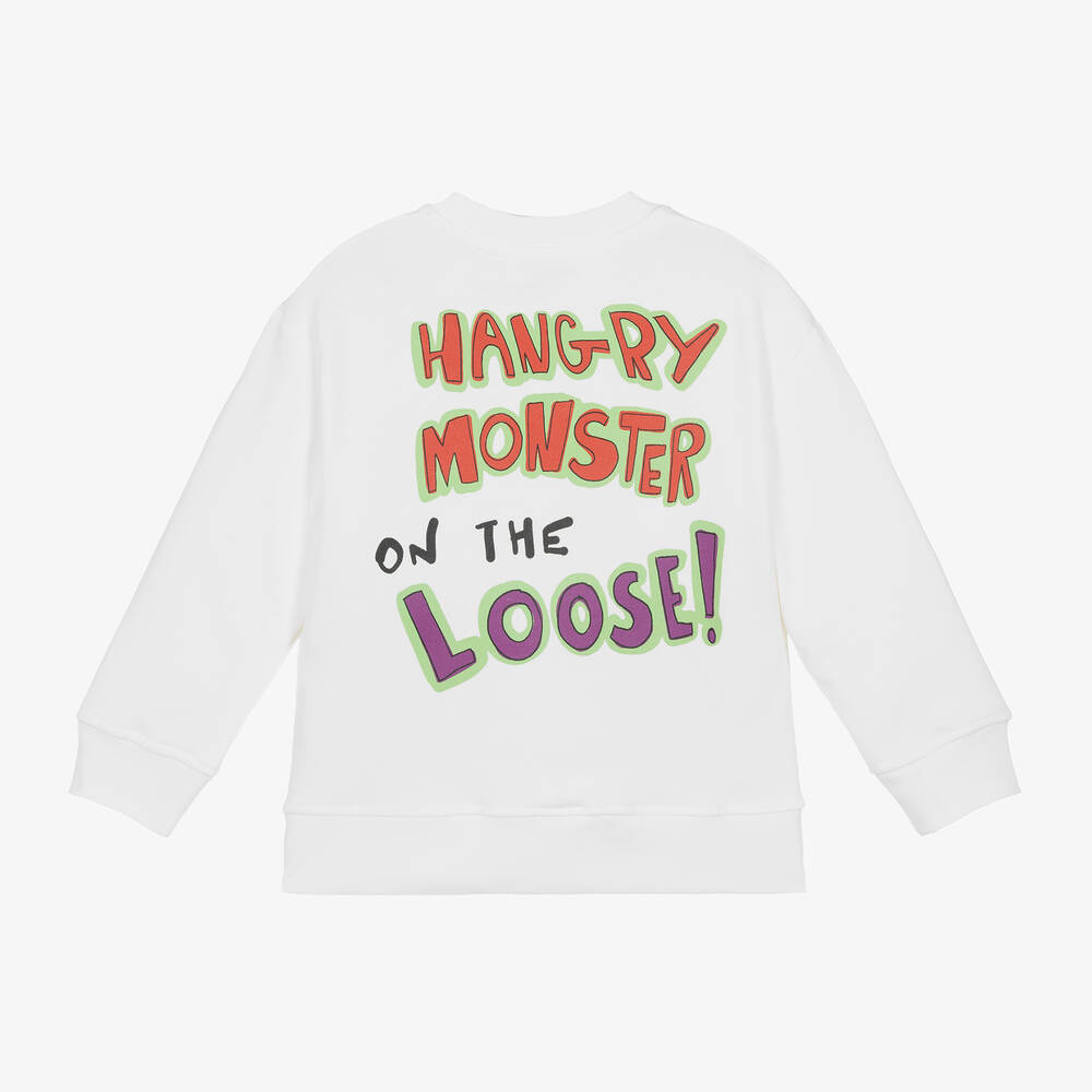 Stella McCartney Kids-Boys Ivory Cotton Burger Sweatshirt | Childrensalon Outlet