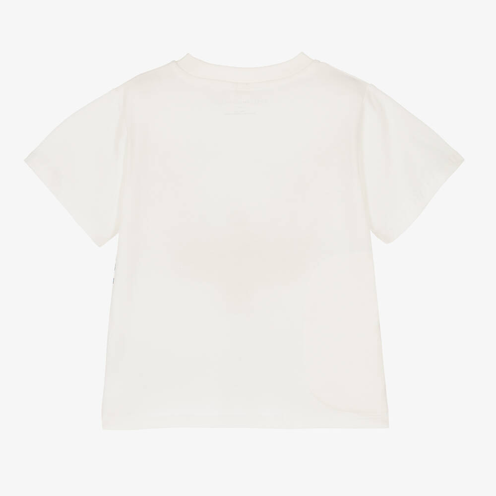 Stella McCartney Kids-Кремовая хлопковая футболка | Childrensalon Outlet