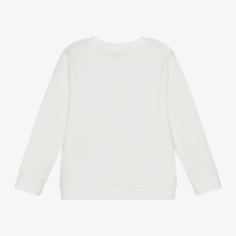 Stella McCartney Kids-Кремовый хлопковый свитшот с очками для мальчиков | Childrensalon Outlet