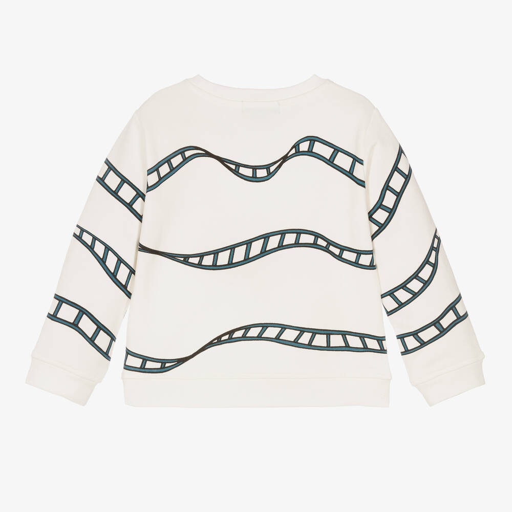 Stella McCartney Kids-Boys Ivory Cotton Rollercoster Sweatshirt | Childrensalon Outlet