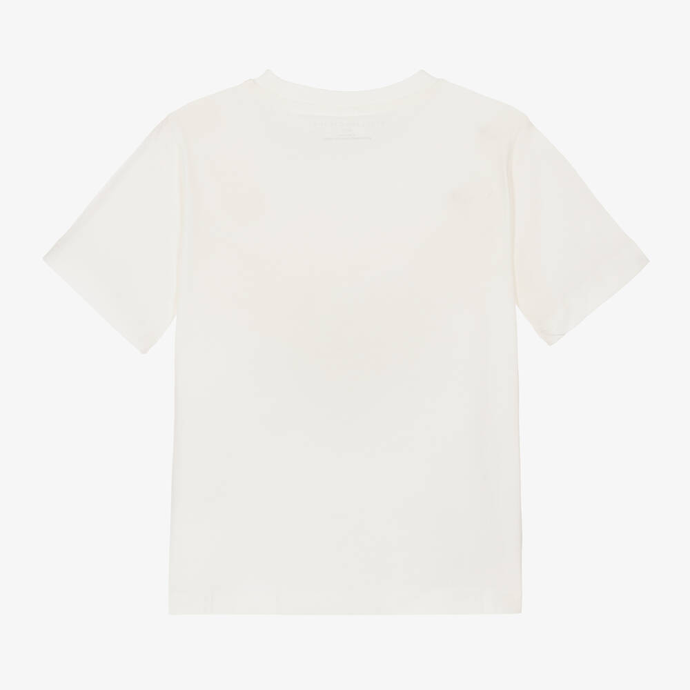 Stella McCartney Kids-Boys Ivory Cotton Sandwich T-Shirt | Childrensalon Outlet