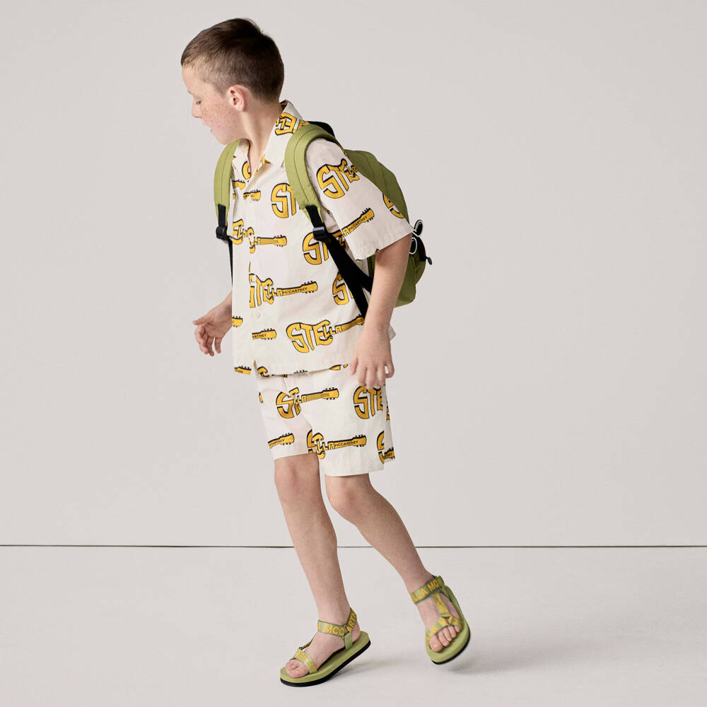 Stella McCartney Kids-Кремовая рубашка с гитарами для мальчиков | Childrensalon Outlet