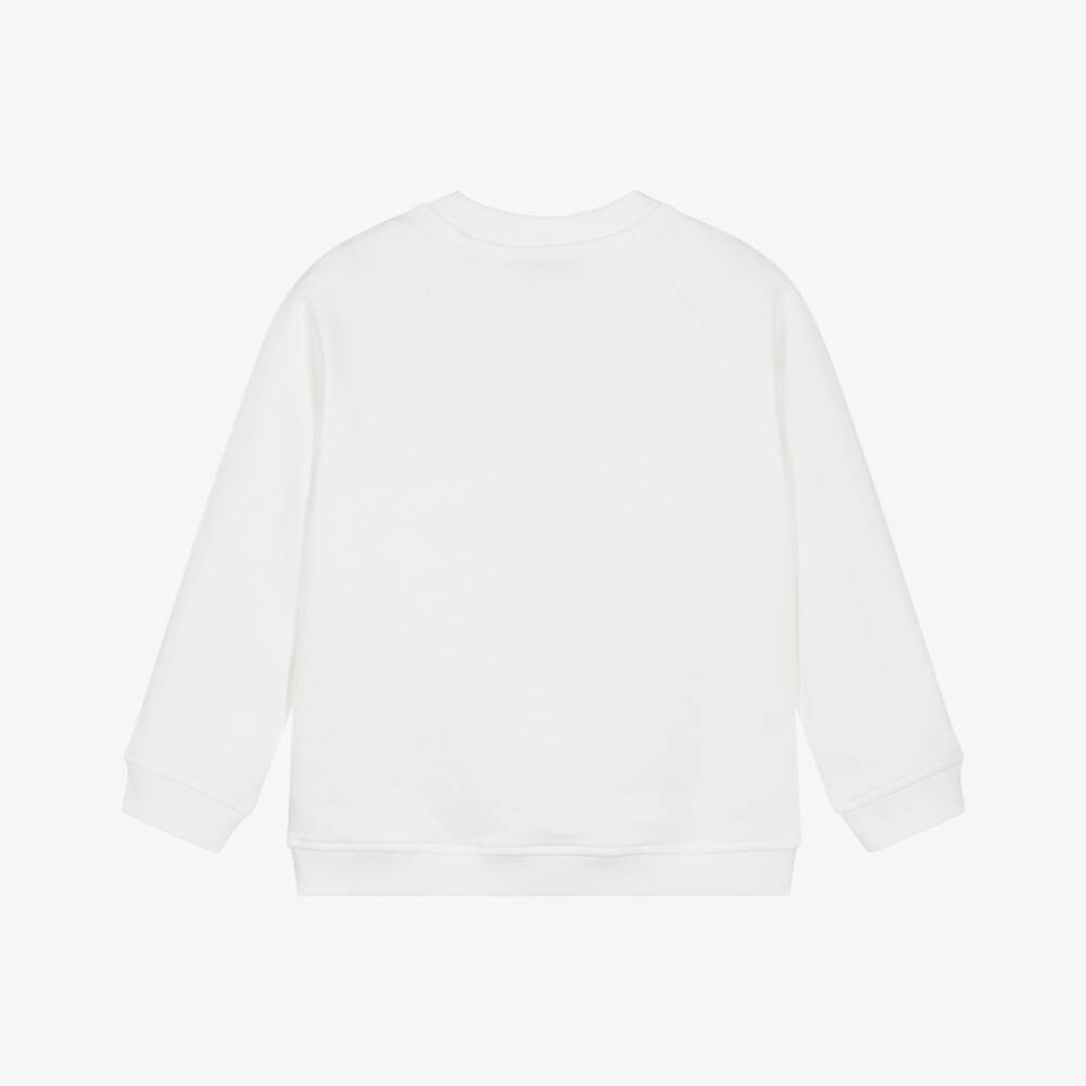 Stella McCartney Kids-Boys Ivory Cotton Tennis Ball Sweatshirt | Childrensalon Outlet