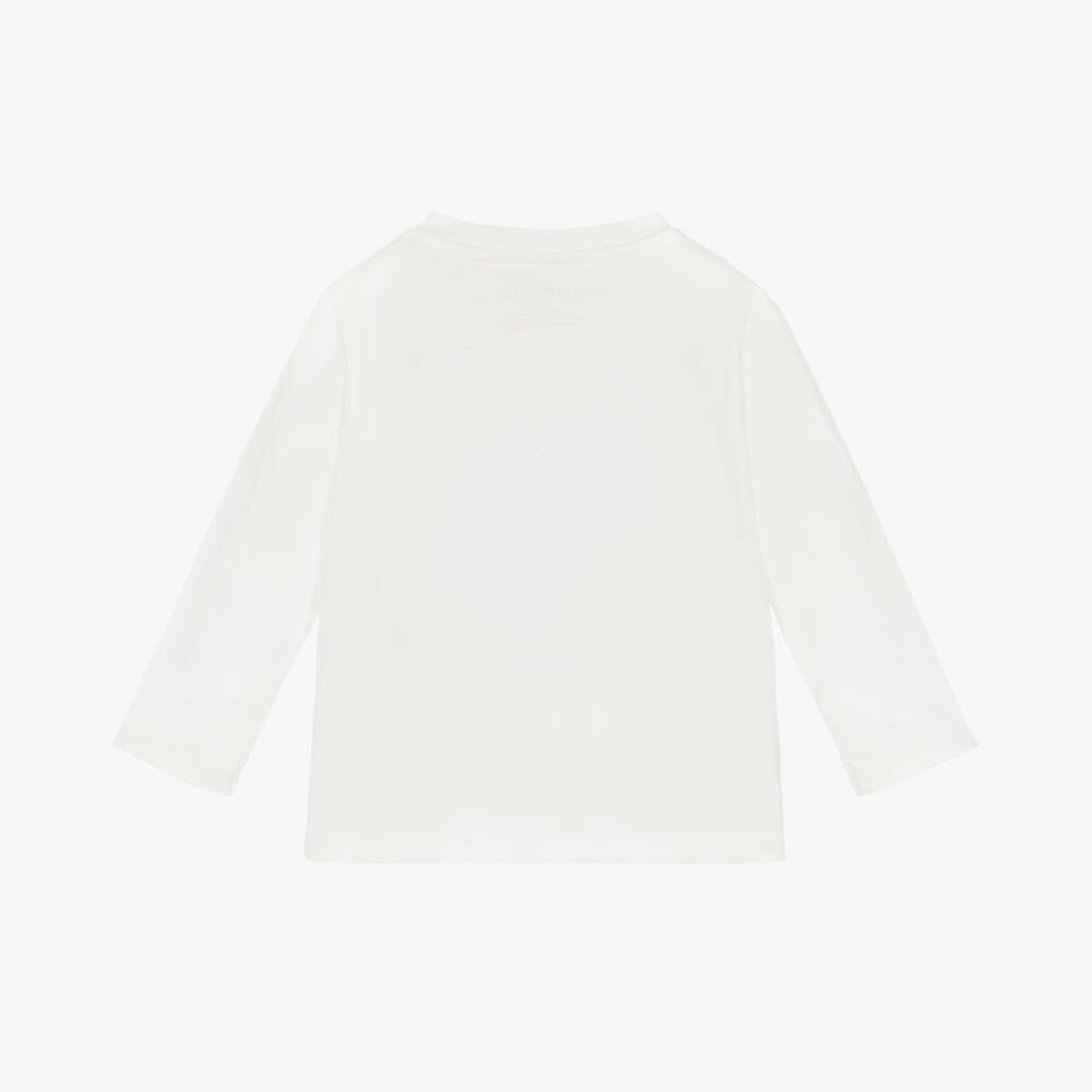 Stella McCartney Kids-Кремовая футболка с трактором для мальчиков | Childrensalon Outlet
