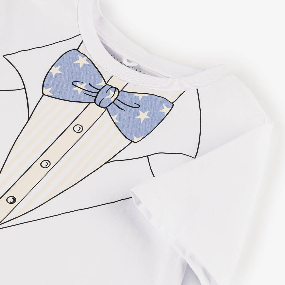 Stella McCartney Kids-Boys Ivory Formal Tee Delight | Childrensalon Outlet