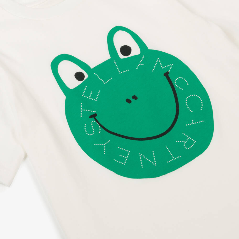 Stella McCartney Kids-Boys Ivory Frog Cotton Tee | Childrensalon Outlet