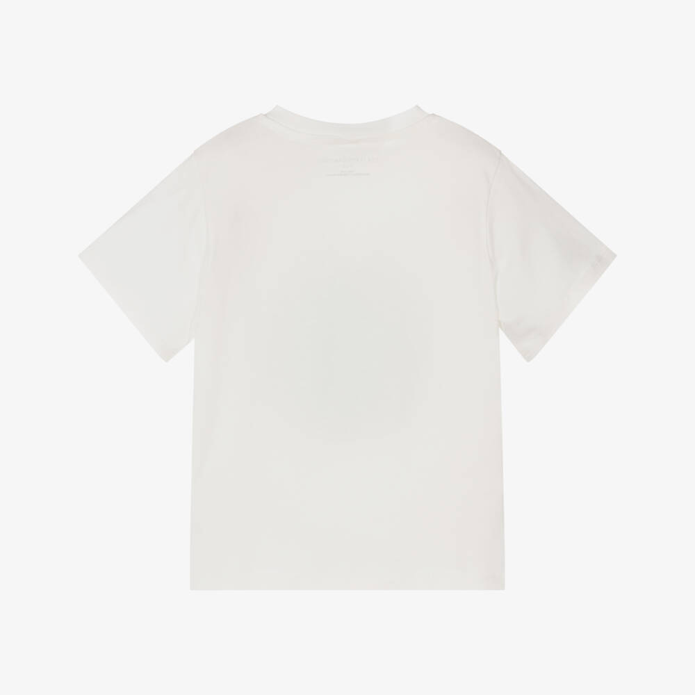 Stella McCartney Kids-Boys Ivory Frog Cotton Tee | Childrensalon Outlet