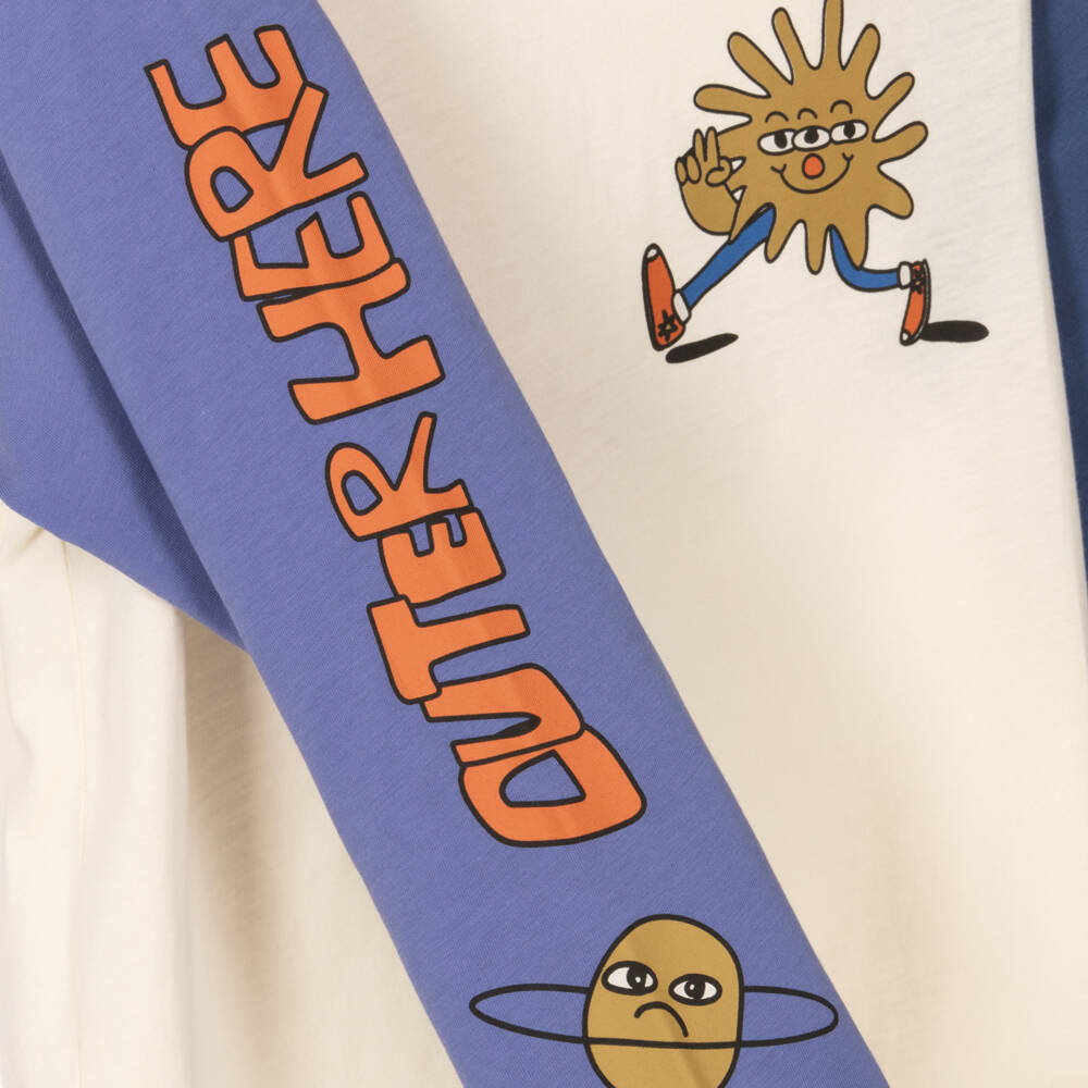 Stella McCartney Kids-Boys Ivory Long Sleeve T-Shirt | Childrensalon Outlet