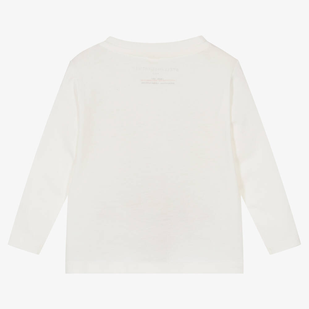 Stella McCartney Kids-Boys Ivory Organic Cotton Monster Top | Childrensalon Outlet