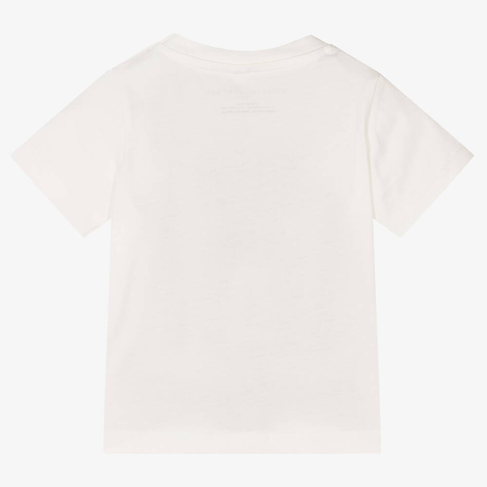 Stella McCartney Kids-Boys Ivory Organic Cotton Penguin T-Shirt | Childrensalon Outlet