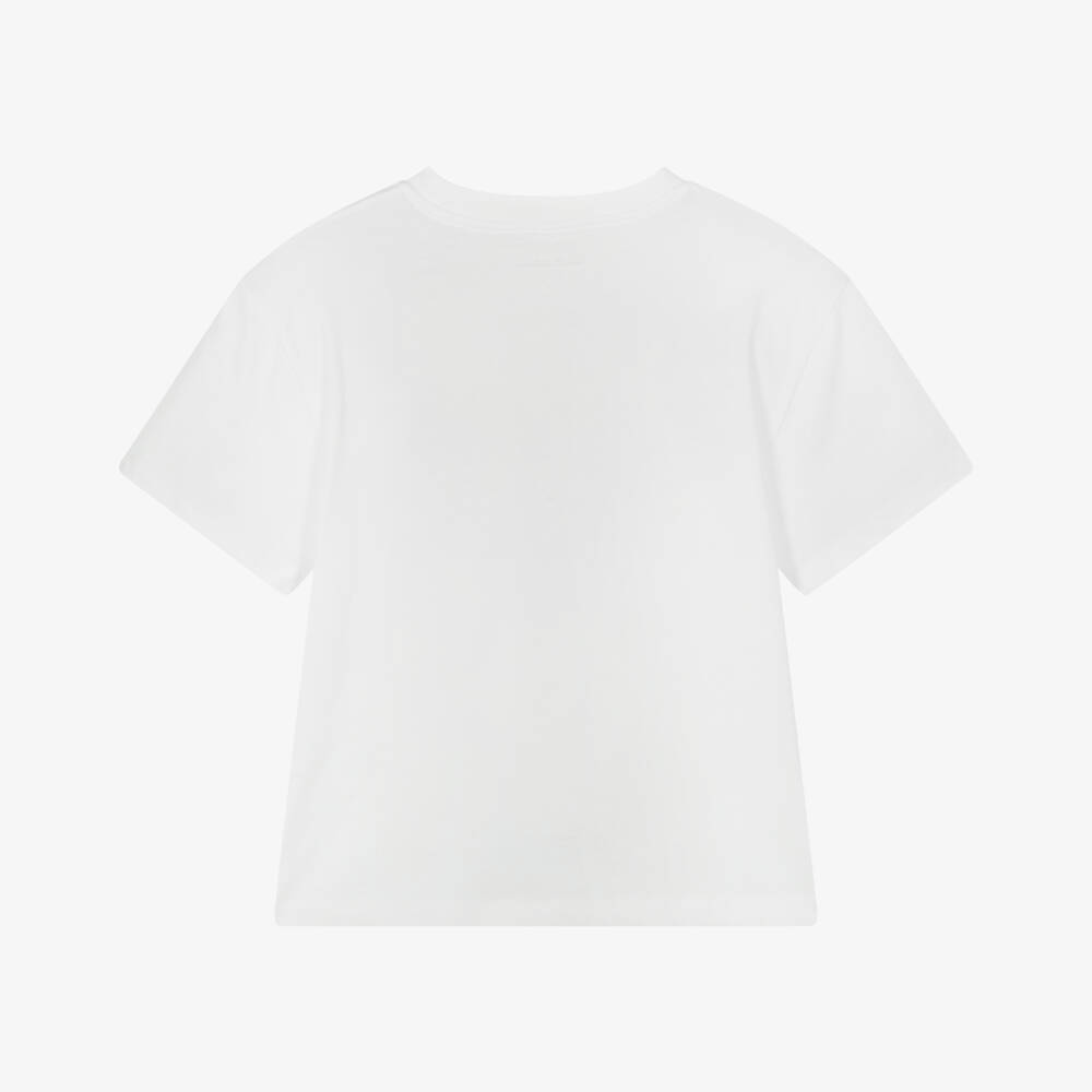 Stella McCartney Kids-Кремовая футболка из органического хлопка для мальчиков | Childrensalon Outlet