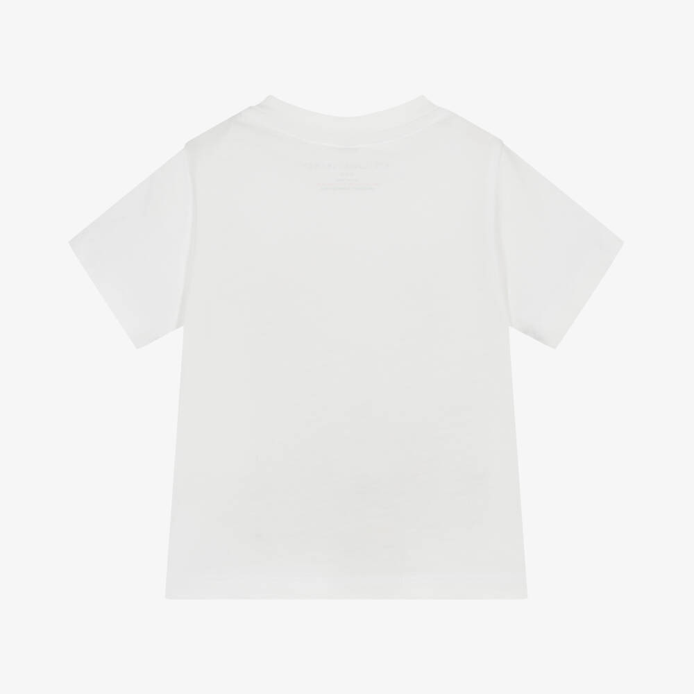 Stella McCartney Kids-Boys Ivory Organic Slogan Tee | Childrensalon Outlet