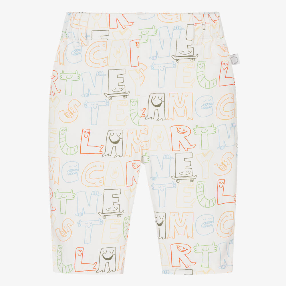 Stella McCartney Kids-Кремовые поплиновые брюки для мальчиков | Childrensalon Outlet