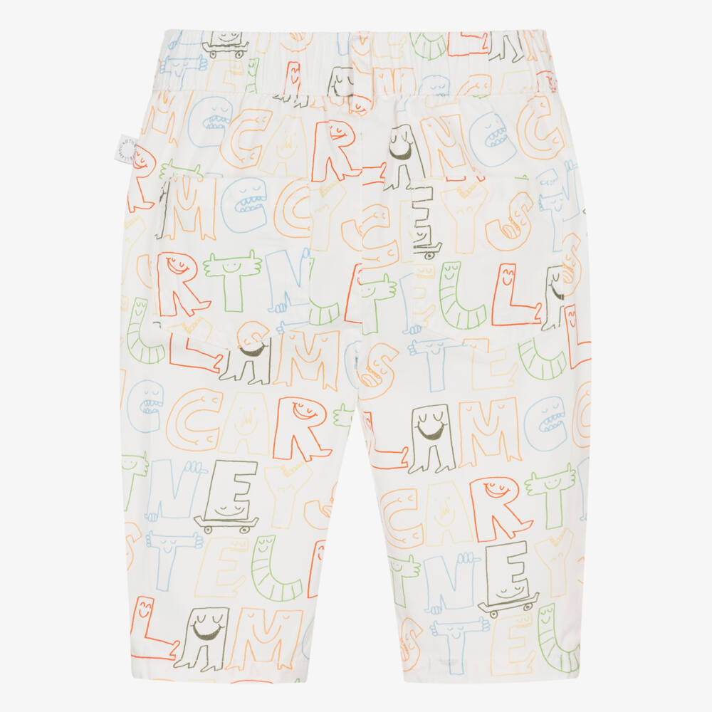 Stella McCartney Kids-Кремовые поплиновые брюки для мальчиков | Childrensalon Outlet
