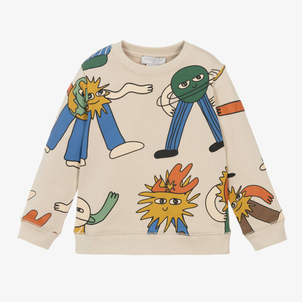 Stella McCartney Kids-Boys Ivory Space Graphic Sweatshirt | Childrensalon Outlet