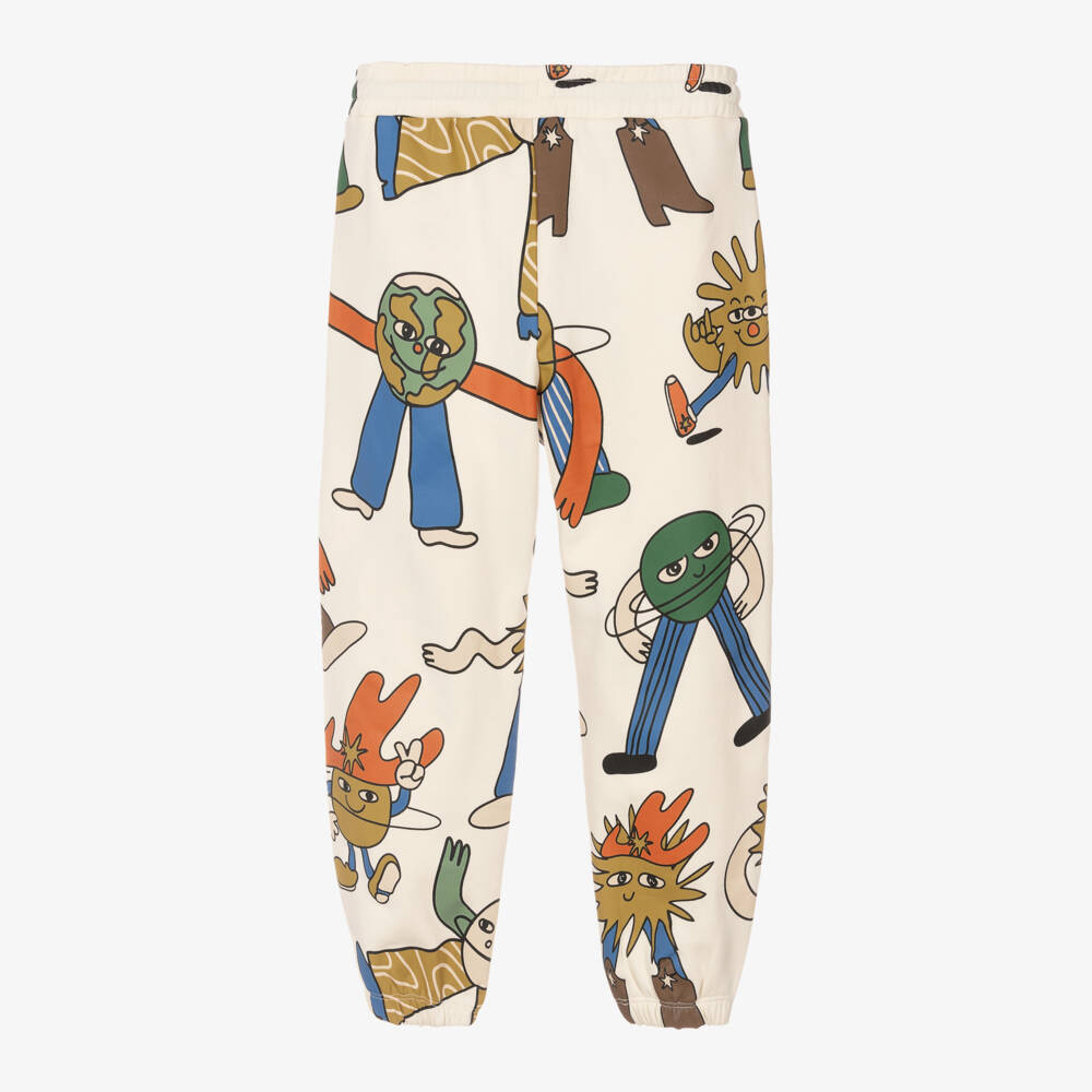 Stella McCartney Kids-بنطلون رياضي بطبعة كوزميك قطن لون عاجي للأولاد | Childrensalon Outlet