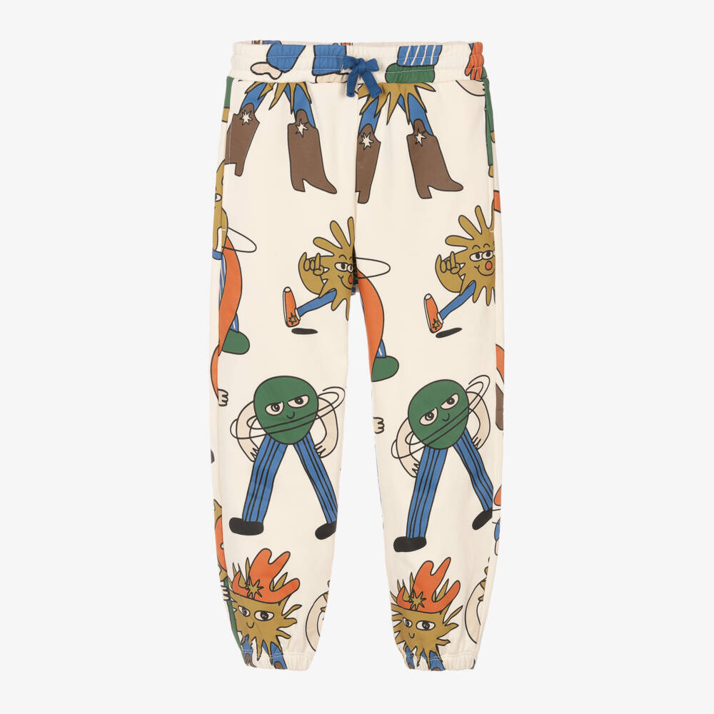 Stella McCartney Kids-Boys Ivory Space Pattern Joggers | Childrensalon Outlet