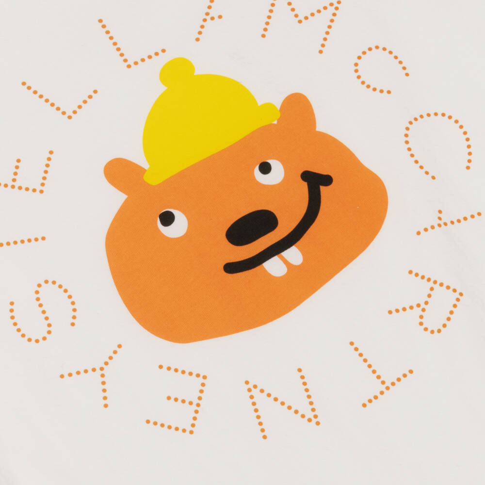 Stella McCartney Kids-تيشيرت عاجي برسمة سنجاب للأولاد | Childrensalon Outlet