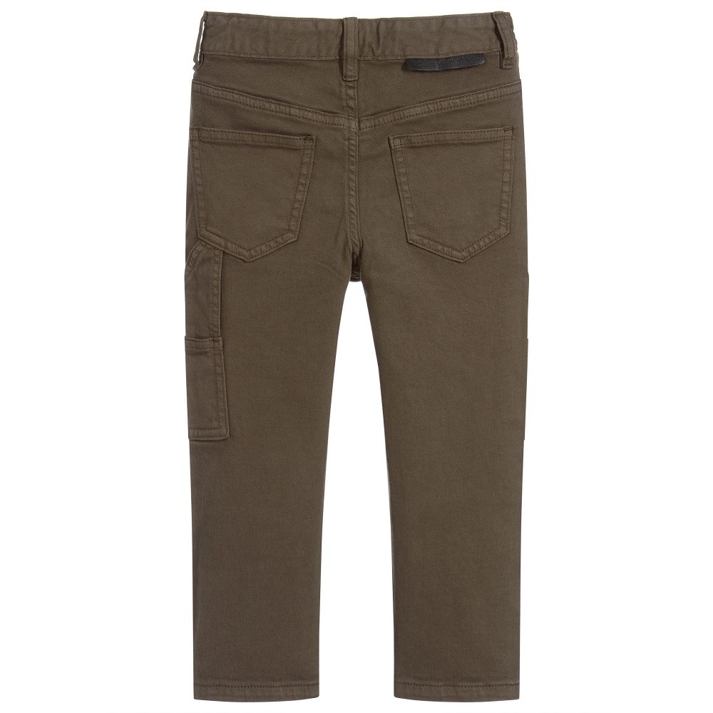 Stella McCartney Kids Boys Khaki Denim Jeans