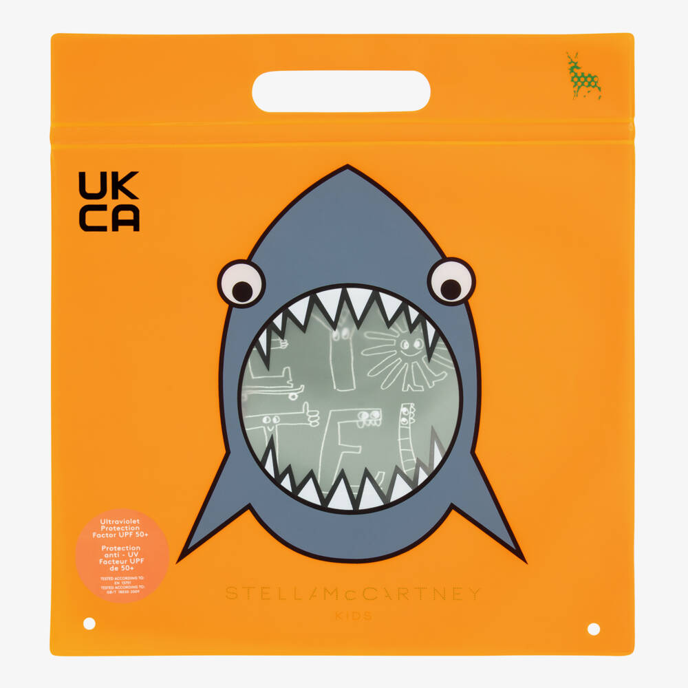 Stella McCartney Kids-Boys Khaki Logo Print Swimwear | Childrensalon Outlet