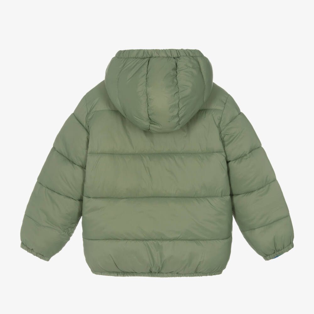 Stella McCartney Kids-Boys Khaki Reversible Hooded Jacket | Childrensalon Outlet