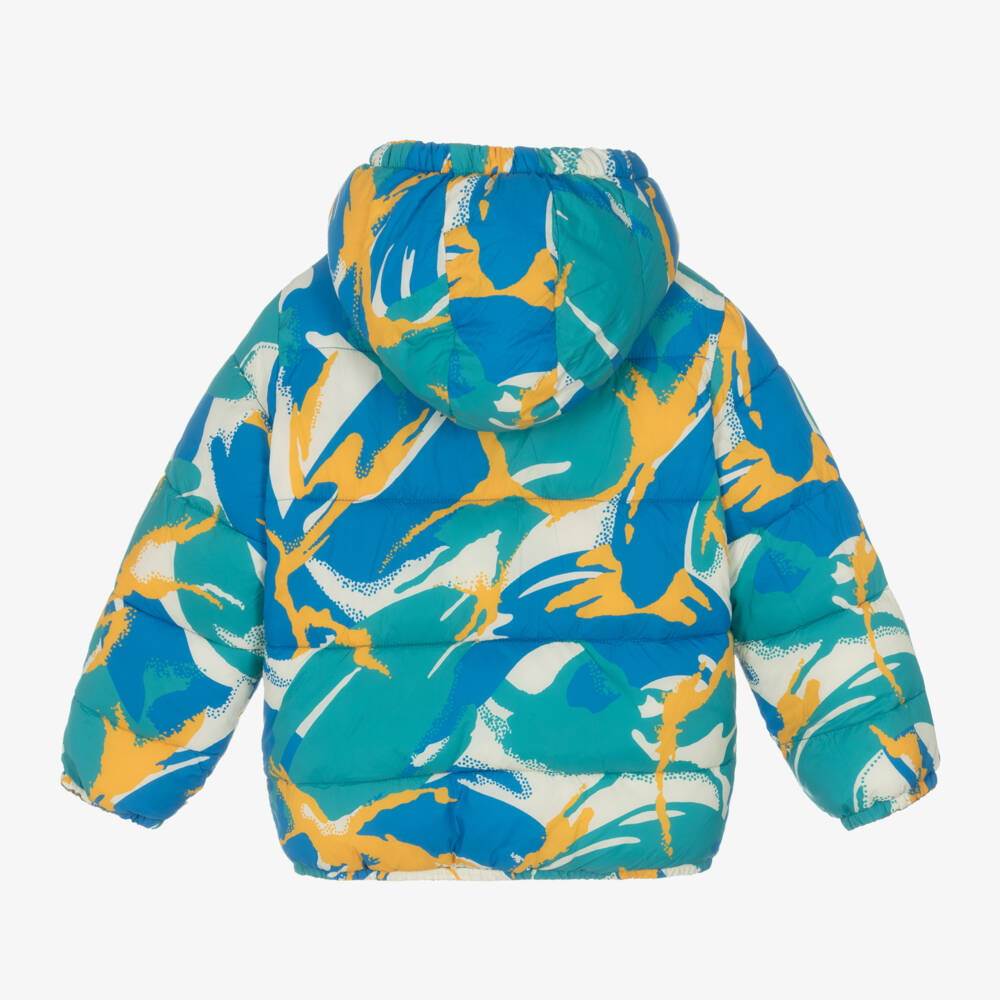 Stella McCartney Kids-Boys Khaki Reversible Hooded Jacket | Childrensalon Outlet