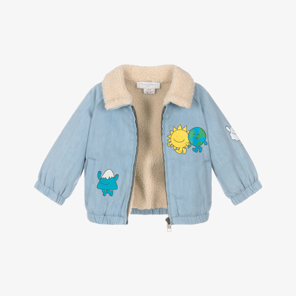 Stella McCartney Kids-جاكيت شمسي أزرق فاتح للأولاد | Childrensalon Outlet