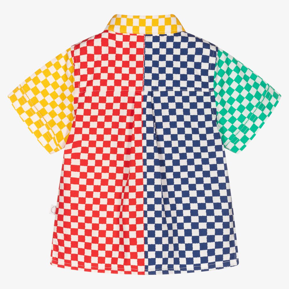 Stella McCartney Kids-Разноцветная рубашка в клетку для мальчиков | Childrensalon Outlet