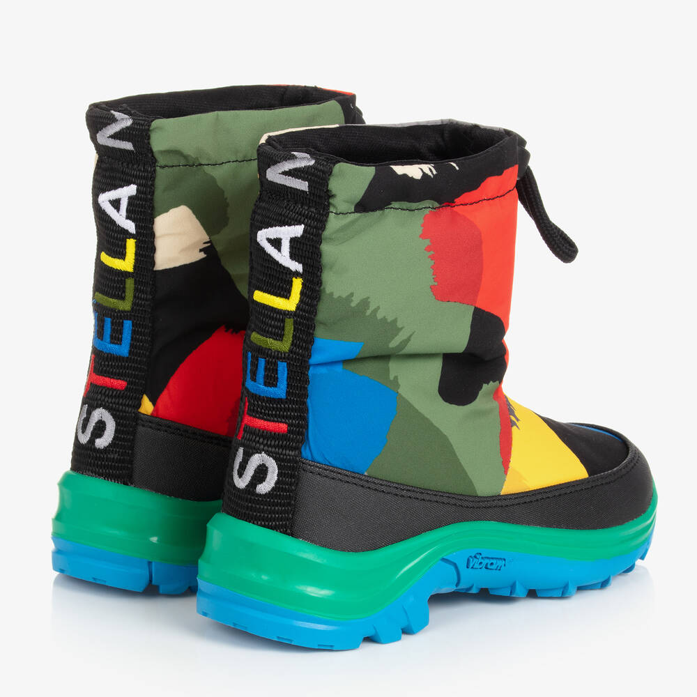 Stella McCartney Kids-Разноцветные зимние сапоги с узором | Childrensalon Outlet