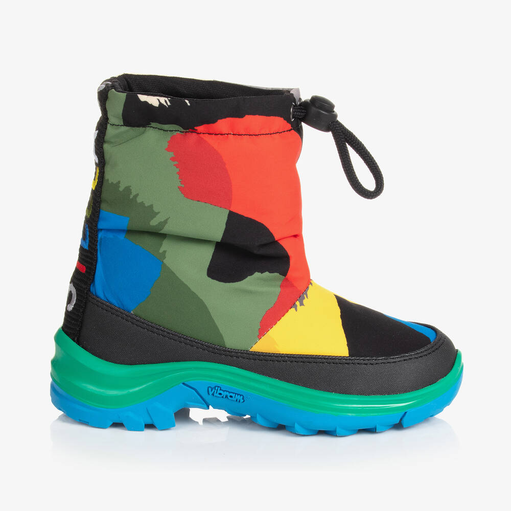Stella McCartney Kids-Разноцветные зимние сапоги с узором | Childrensalon Outlet