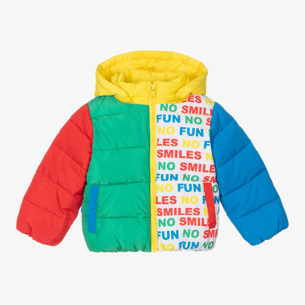 Stella McCartney Kids - معطف بافر أطفال ولادي بطبعة ملونة | Childrensalon