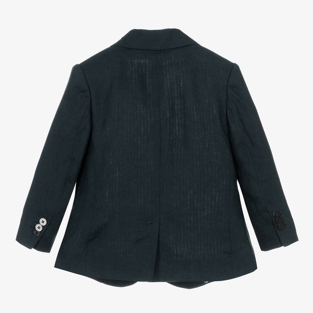 Stella McCartney Kids-بليزر كتان لون كحلي للأولاد | Childrensalon Outlet