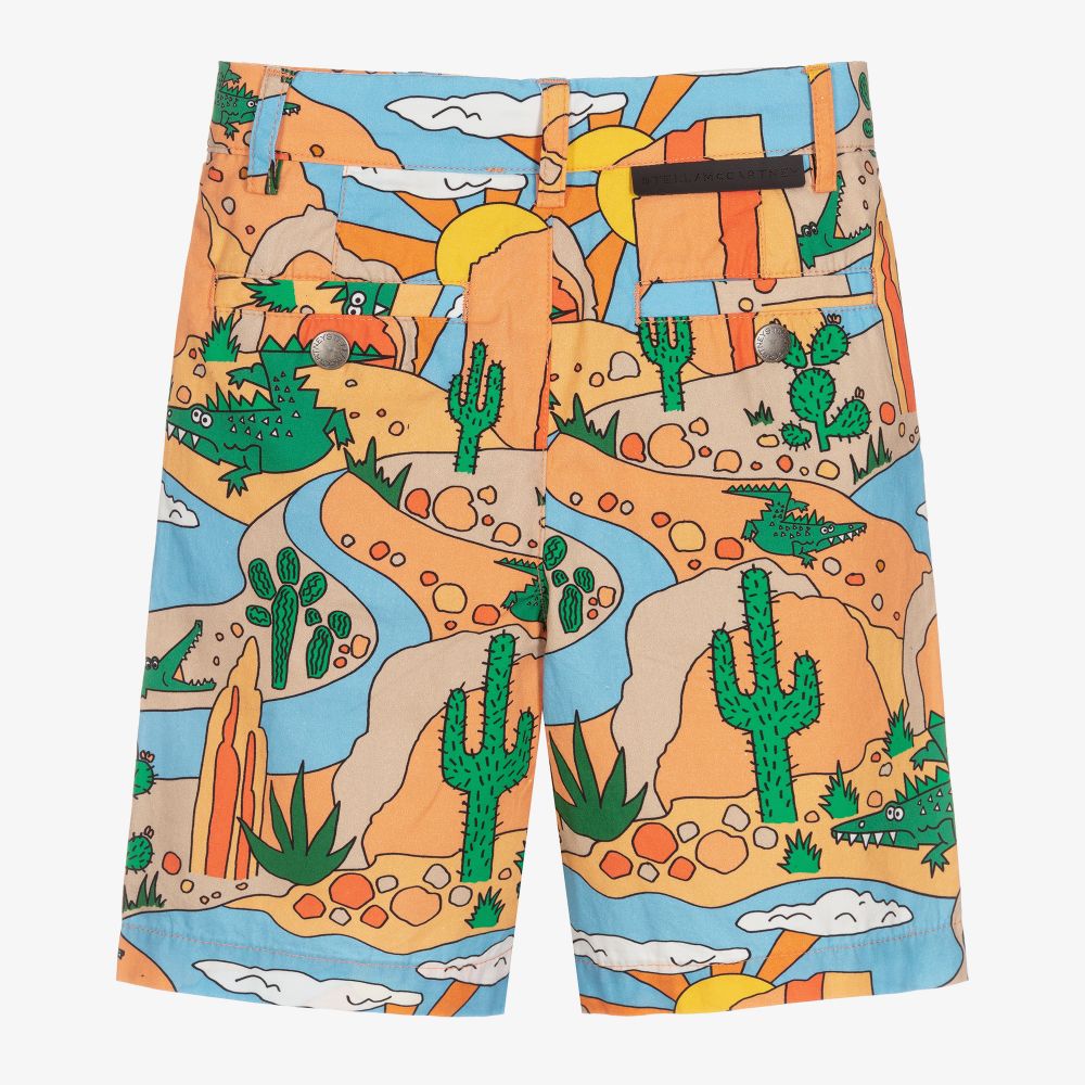 Stella McCartney Kids Boys Orange Cacti Board Shorts Childrensalon
