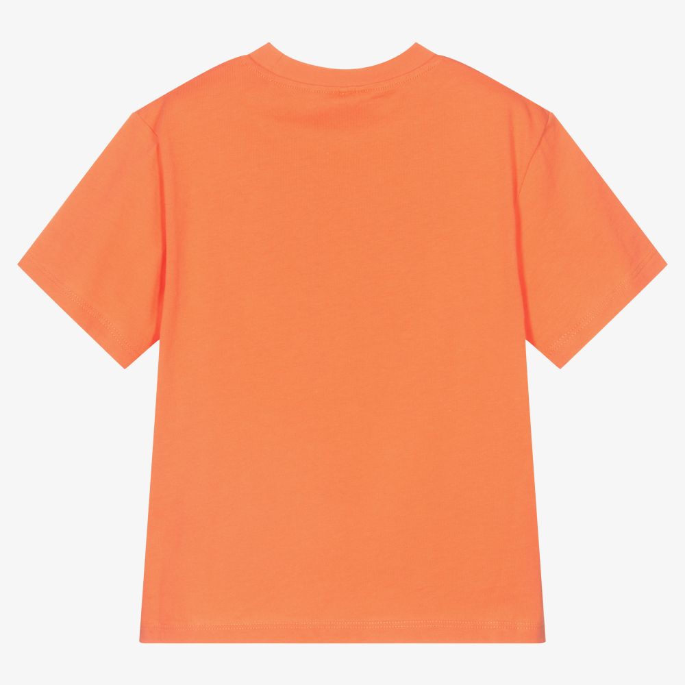 Stella McCartney Kids-Boys Orange Cotton T-Shirt | Childrensalon Outlet