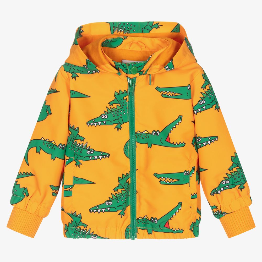 Stella McCartney Kids-Оранжевая куртка с крокодилами для мальчиков | Childrensalon Outlet