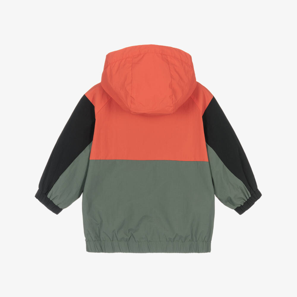 Stella McCartney Kids-Boys Orange & Green Windbreaker Jacket | Childrensalon Outlet