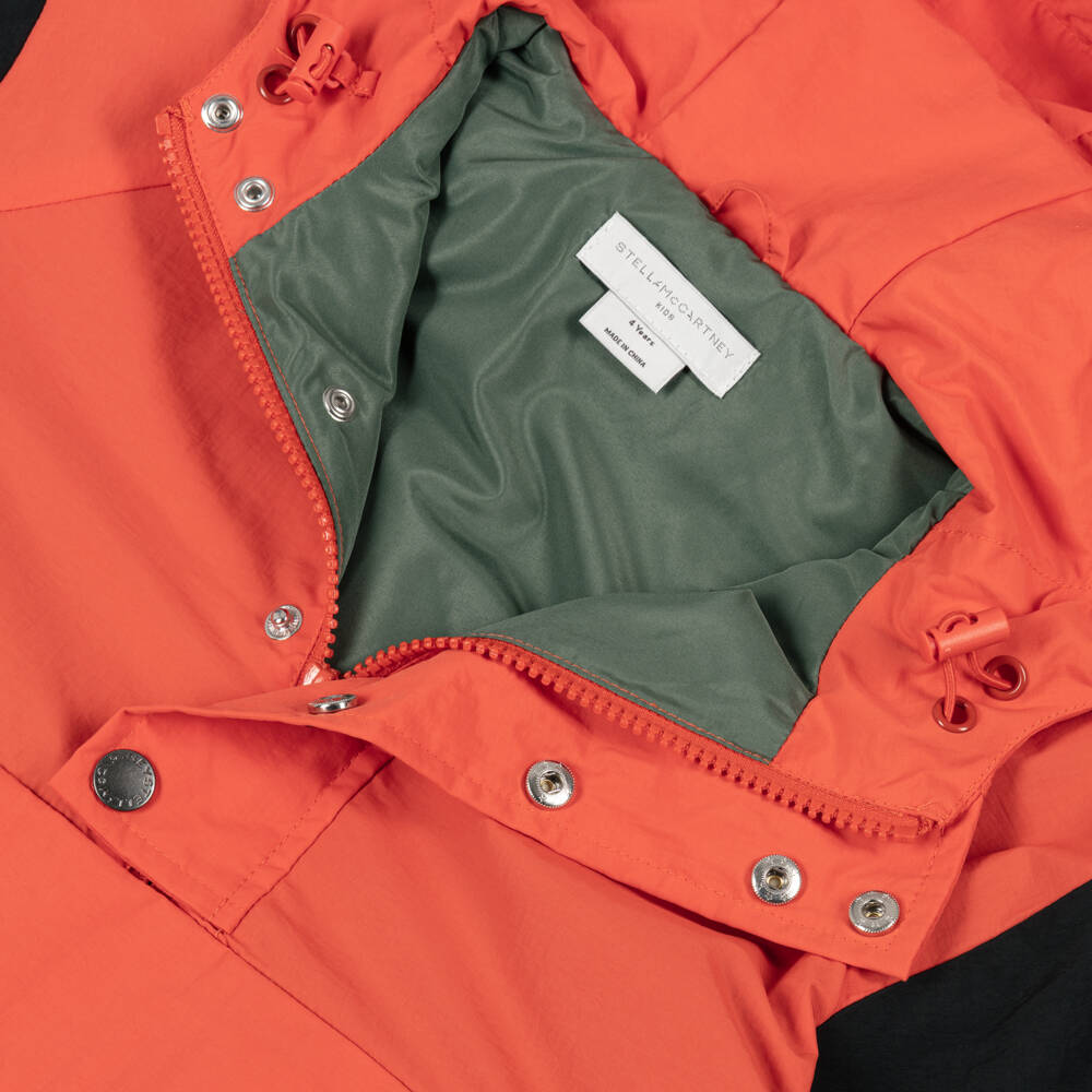 Stella McCartney Kids-Boys Orange & Green Windbreaker Jacket | Childrensalon Outlet