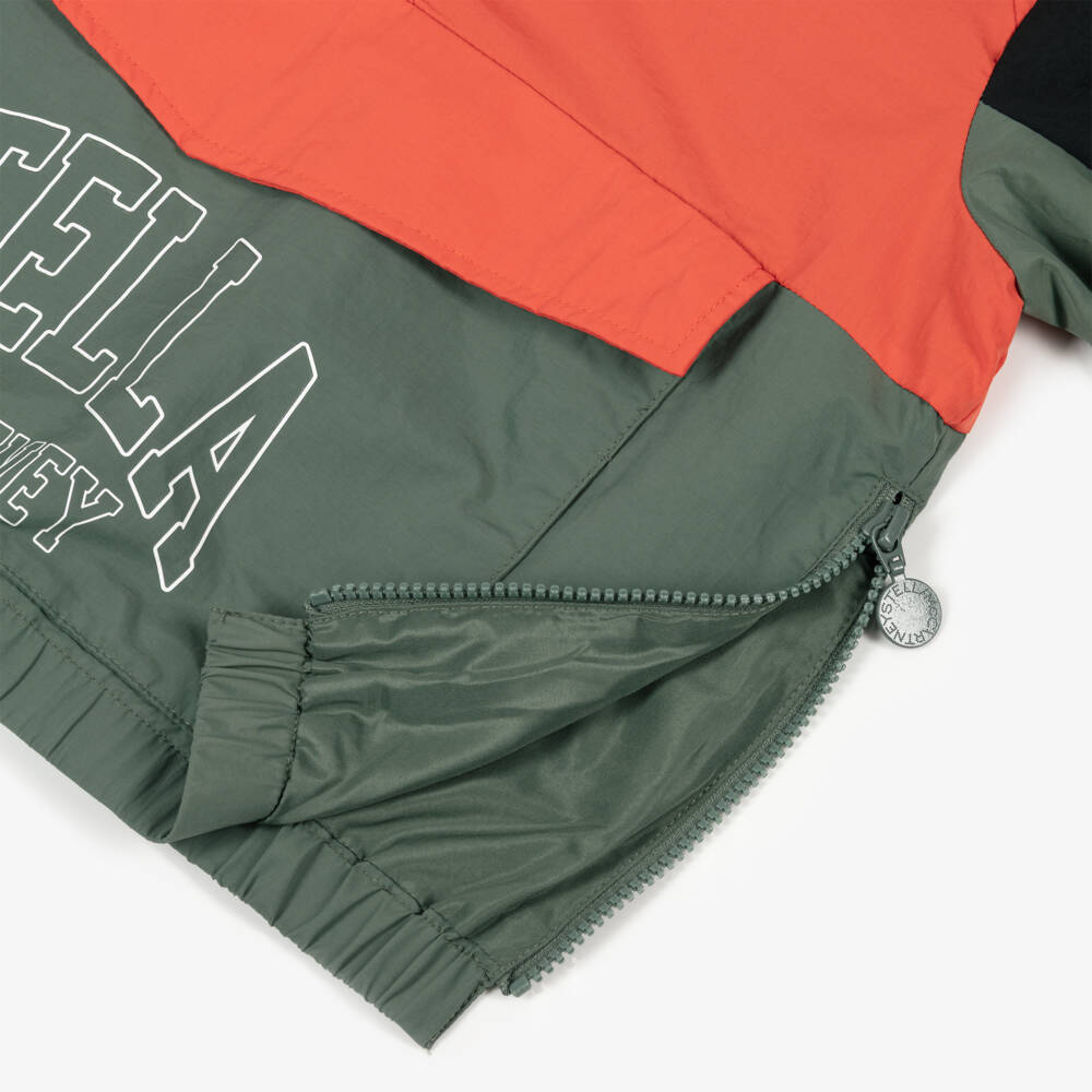 Stella McCartney Kids-Boys Orange & Green Windbreaker Jacket | Childrensalon Outlet