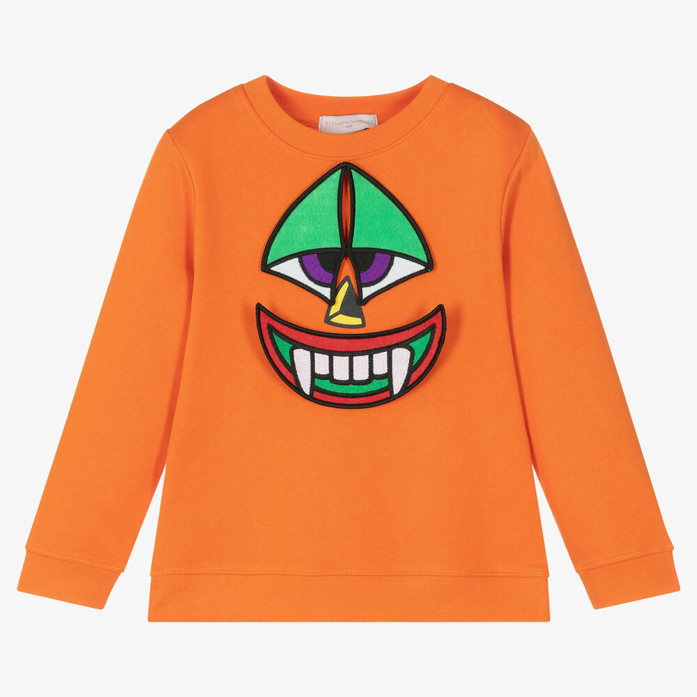 Stella McCartney Kids - Sweat orange citrouille garçon | Childrensalon