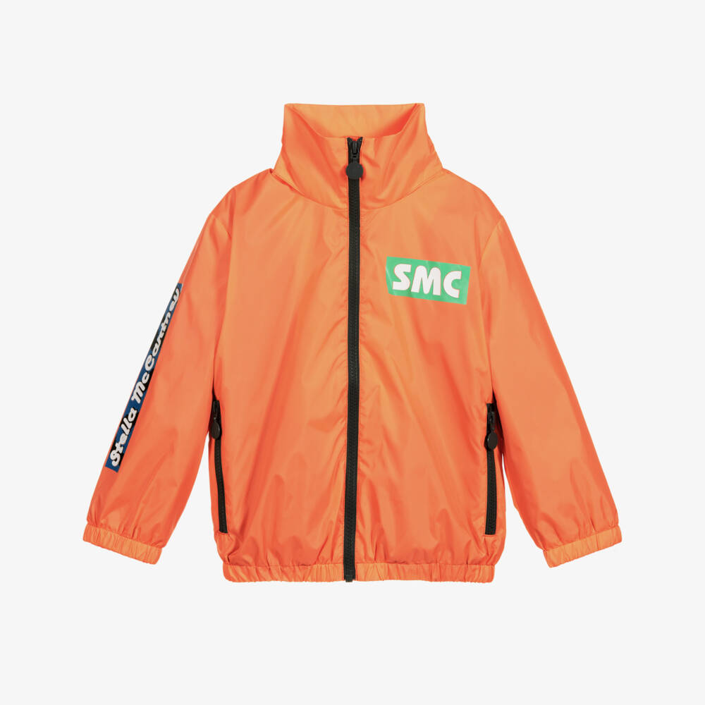 Stella McCartney Kids-جاكيت واقي من الرياح لون برتقالي للأولاد | Childrensalon Outlet