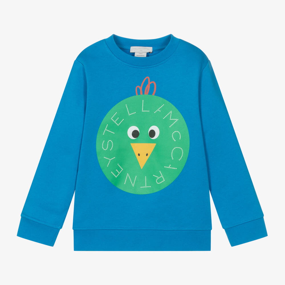 Stella McCartney Kids-Boys Organic Blue Sweatshirt | Childrensalon Outlet