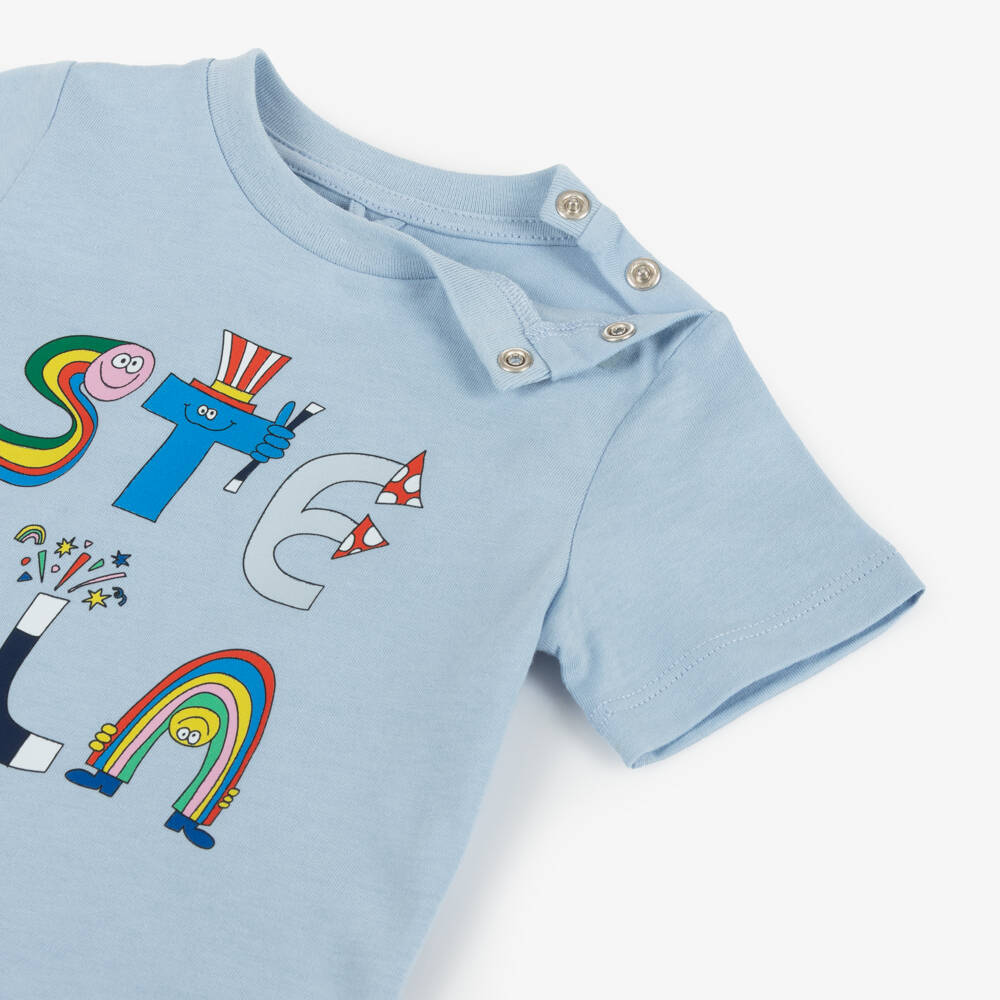 Stella McCartney Kids-Boys Organic Blue Tee Delight | Childrensalon Outlet