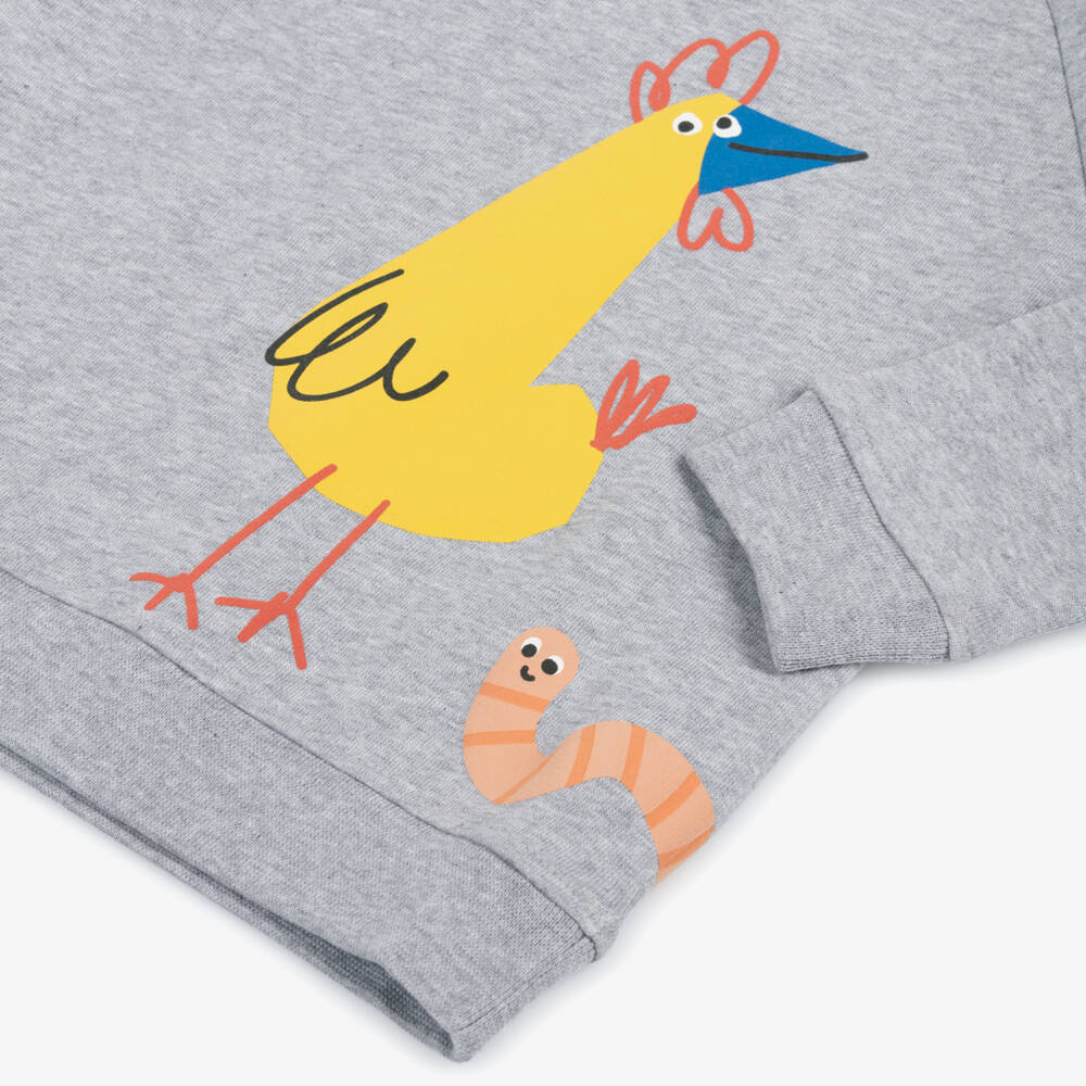 Stella McCartney Kids-Boys Organic Cotton Grey Sweatshirt | Childrensalon Outlet