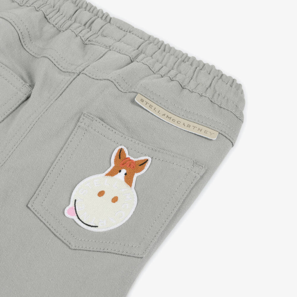 Stella McCartney Kids-Boys Organic Cotton Grey Trousers | Childrensalon Outlet