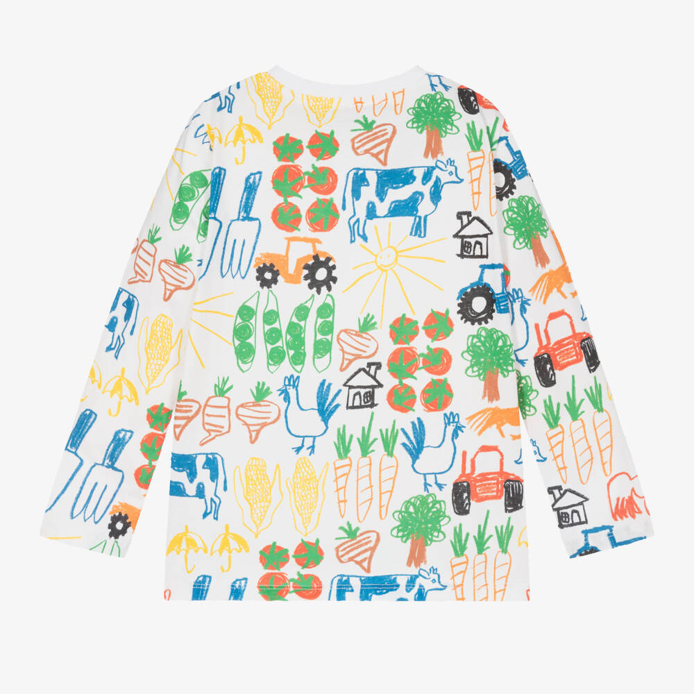 Stella McCartney Kids-Boys Organic Farm Print Top | Childrensalon Outlet