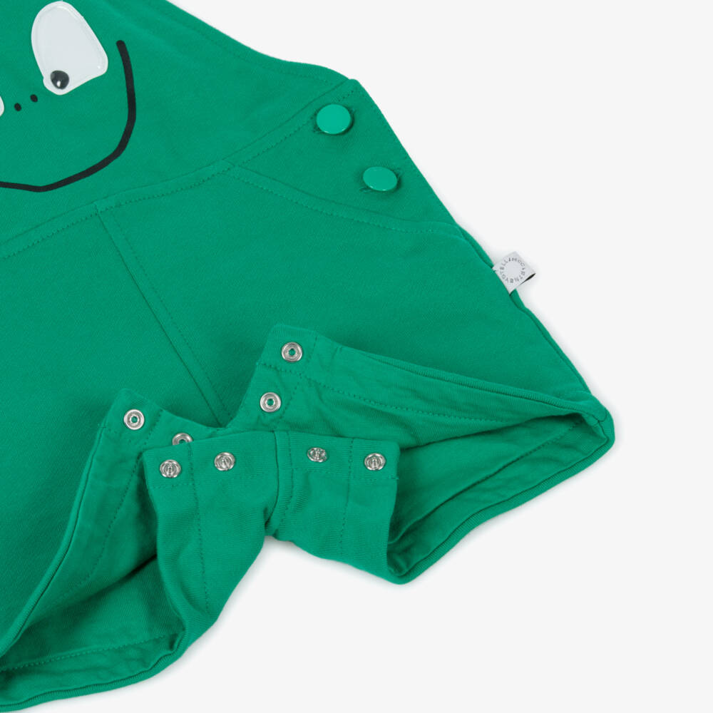 Stella McCartney Kids-Boys Organic Green Frog Overalls | Childrensalon Outlet