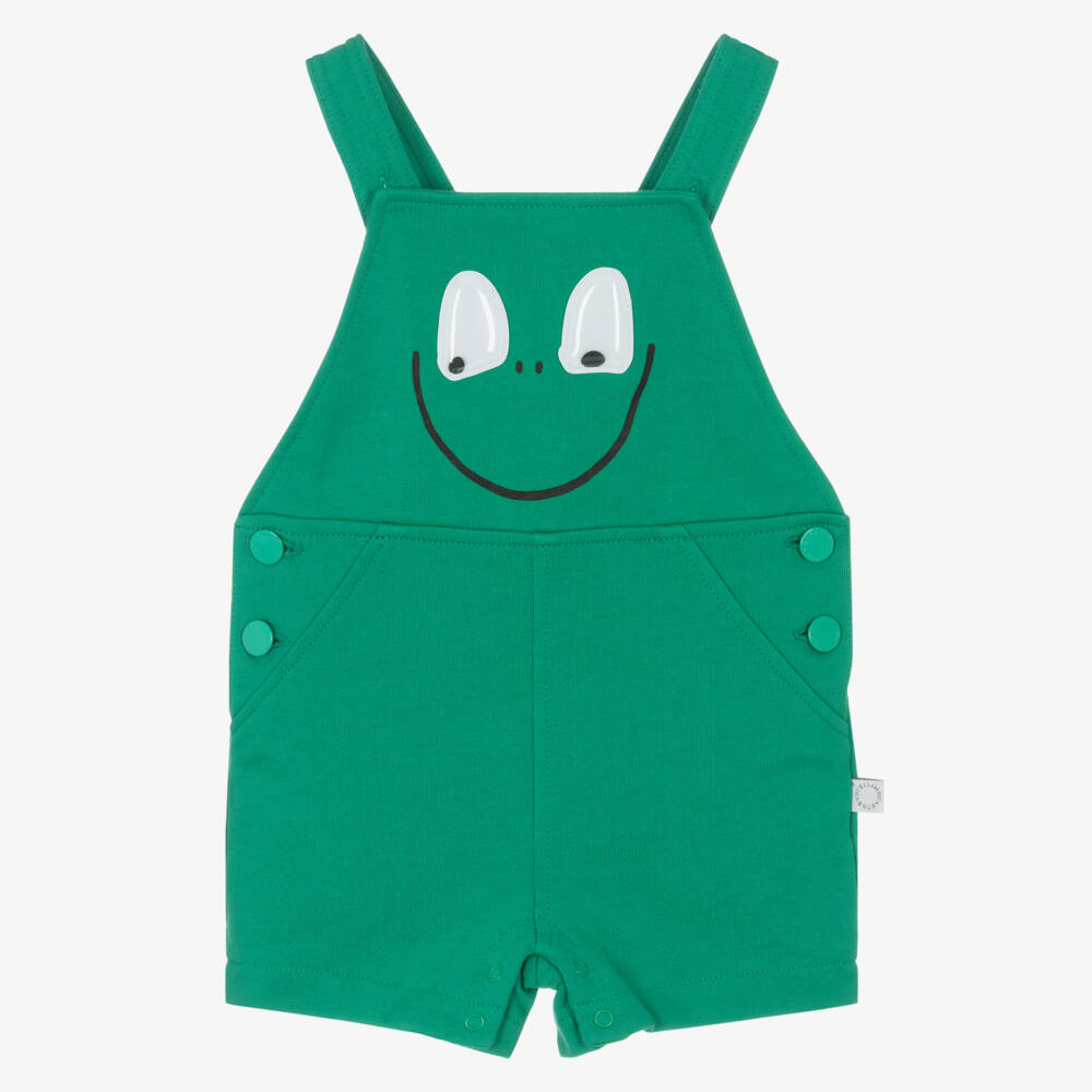 Stella McCartney Kids-Зеленые органические комбинезоны с лягушкой для мальчиков | Childrensalon Outlet